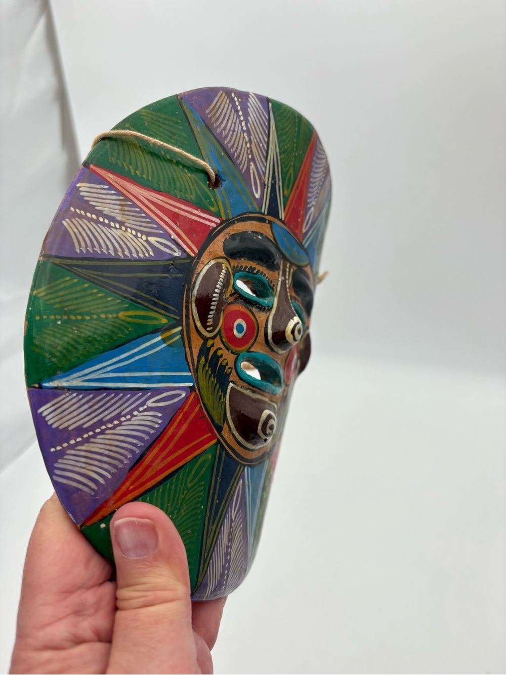 Vintage Mexican Folk Art Sun Decorative Mask Wall Art - Picture 13 of 16